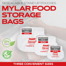 64oz Mylar Bags  — 50 Count   7.5 mil per side (≈15 mil total)