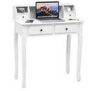 Writing Desk 2-Tier Vanity Desk Computer Desk with 4 Drawers by LJGDeals