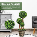 30 Inch Artificial Topiary Triple Ball Tree Indoor and Outdoor UV Protection by LJGDeals