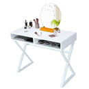 Modern Computer Desk Makeup Vanity Table with 2 Storage Compartments by LJGDeals
