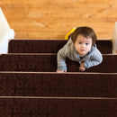 15Pcs Indoor Non-Slip Stair Carpet Mats for Wooden Steps by LJGDeals