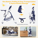 A-Shaped High Chair with 4 Lockable Wheels by LJGDeals