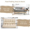 6-Position Foldable Floor Sofa Bed with Detachable Cloth Cover by LJGDeals