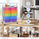 20 Drawers Storage Rolling Cart Studio Organizer-Multicolor by LJGDeals