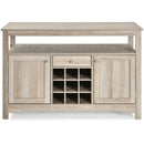 Server Buffet Sideboard With Wine Rack and Open Shelf by LJGDeals