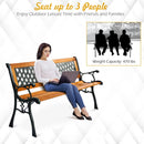 Outdoor Cast Iron Patio Bench by LJGDeals