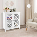 Freestanding Kitchen Buffet Cabinet with Glass Doors and Adjustable Shelf by LJGDeals