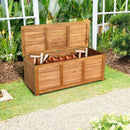 46 Gallon Acacia Wood Storage Bench Box for Patio Garden Deck by LJGDeals