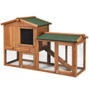 58 Inch Weatherproof Wooden Rabbit Hutch-Brown by LJGDeals