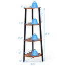 4-Tier Corner Shelf Metal Storage Rack Domestic Bookcase by LJGDeals