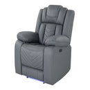Raize - Power Living Room Set With Storage Console And Cup Holders by HouseOfZazla