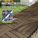 44 Pcs Interlocking Deck Tiles 12" x 12" HDPE Outdoor Flooring by HouseOfZazla