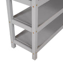 Loft Bed With Storage Shelves And Under Bed Desk by Unique Piece Furniture