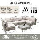 K&K 7-Piece Wicker Patio Furniture Set by HouseOfZazla