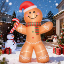 Outdoor Inflatable Gingerbread Man with Candy Cane