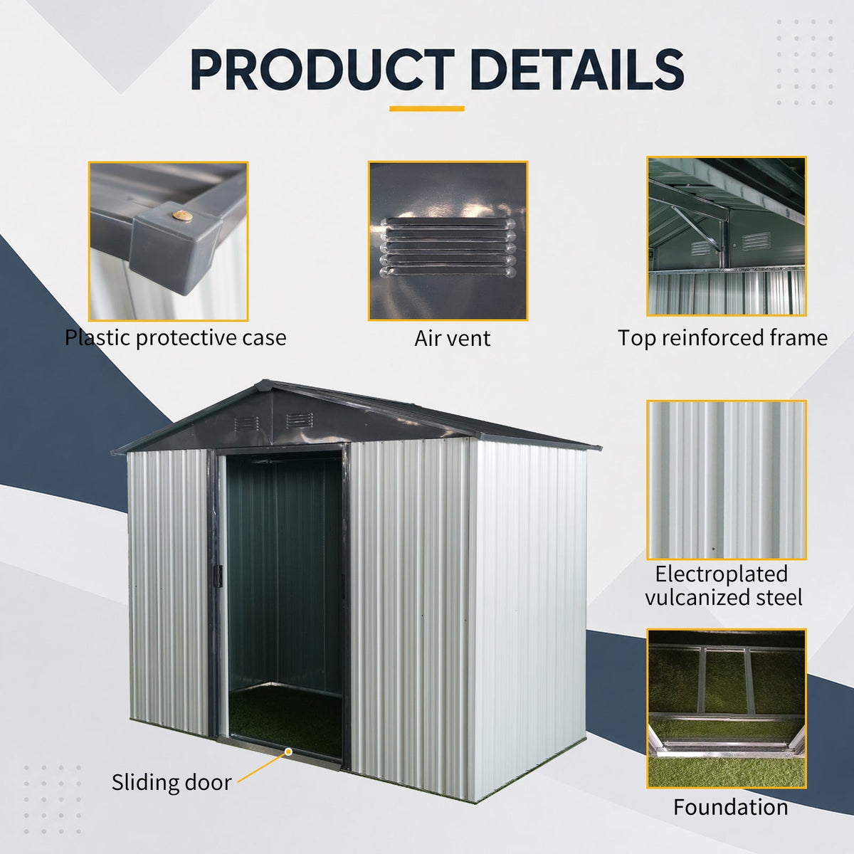 8ft x 4ft Outdoor Metal Storage Shed, photo 3 of 10