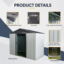 8ft x 4ft Outdoor Metal Storage Shed