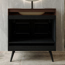 Contemporary Free-standing Bathroom Vanity with Faux Marble Top & Ceramic Sink by HouseOfZazla
