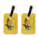 Tropical Fish on Mustard Luggage Tag