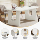 Rectangular Dining Table For 6 - 8 People With Pedestal Base by HouseOfZazla