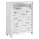 Randall - 5 Drawer Chest - White by HouseOfZazla
