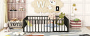 Metal Floor Bed Frame With Fence And Door by HouseOfZazla