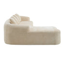 Modular L-Shape Sectional Sofa With Curved Chaise by HouseOfZazla