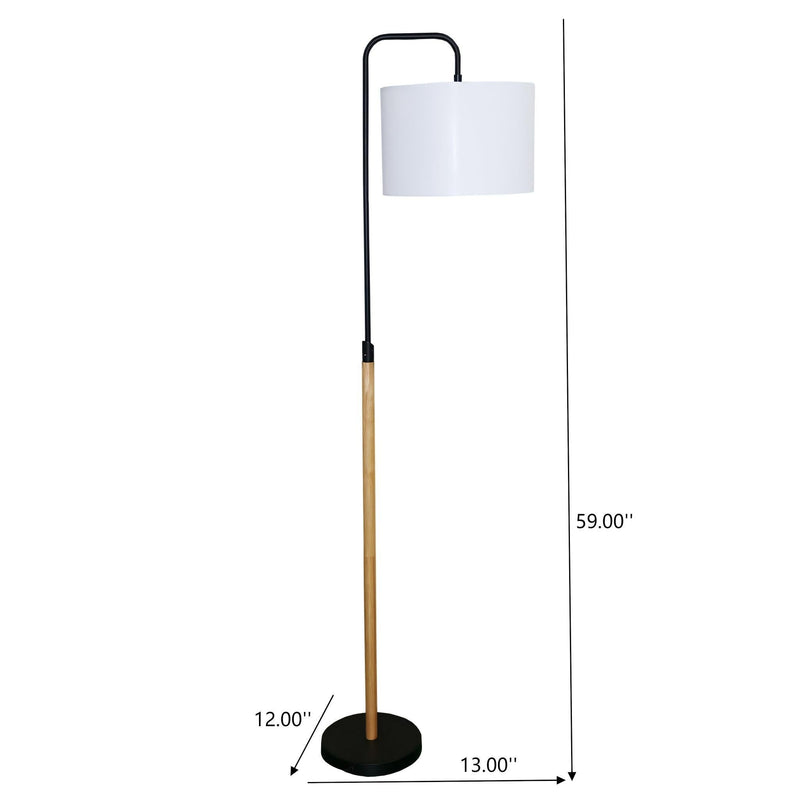 Lior - Arc Floor Lamp With Cylinder Shade - Black, photo 2 of 8