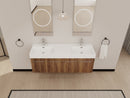 60 Inch Wall-Mounted Bathroom Vanity with Sink