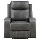 Forrest - Recliner Chair With Tufted Upholstery - Gray