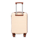 14'/20' 2-Piece Beige ABS Spinner Wheel Luggage Set