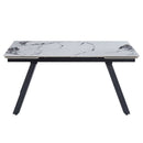 Damita - Ceramic Top Dining Table - White & Black