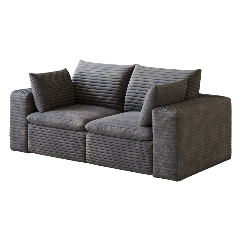71" Cloud Sofa in Corduroy Fabric, photo 9 of 10