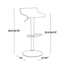 Ale - Contemporary Adjustable Height Barstool With Swivel With Oval Footrest (Set of 2) by HouseOfZazla