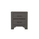 Modern 2 Drawer Nightstand - Brown - Wood by HouseOfZazla