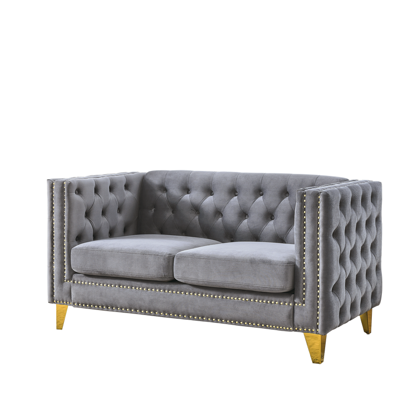 3-seater + 2-seater Combination sofa.GREY VELVET