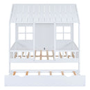 House Bed With Twin Size Trundle, Daybed