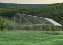 Large Metal Chicken Coop, Walk In Poultry Cage Hen Run House Rabbits Habitat Cage Spire Shaped Coop With Waterproof And Anti Ultraviolet Cover by HouseOfZazla