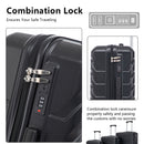 3 Pieces Set 20" / 24" / 28" Spinner Wheel Luggage With Combination Lock by HouseOfZazla