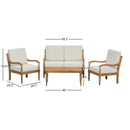 4 Piece Sofa Seating Group with Cushions