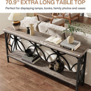 Extra Long Console Table With Open Storage Shelves by HouseOfZazla