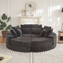 Round Oversized Sofa Bed With 5 Throw Pillows by HouseOfZazla