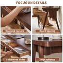 100% Solid Rubber Wood Computer Desk, Retro