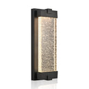 Black Aluminum Outdoor Wall Light with Bubble Crystal