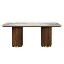 Willene - Ceramic Top Dining Table - Walnut by Unique Piece Furniture