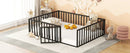 Metal Floor Bed Frame With Fence And Door by HouseOfZazla