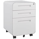 3 Drawer Mobile File Cabinet Under Desk Office,Simple Style Versatile Storage Cabinet for Legal/Letter/A4 Files, 5 Wheel Design Anti-Tilting Cold Rolled Steel Waterproof Moisture-Proof Black