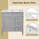 Bathroom Vanity With Top Sink, 2 Drawers & Tip Out Drawer