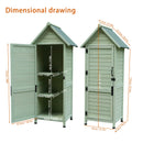 Outdoor Wooden Storage Shed with Lockable Door