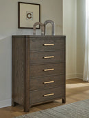 Radkin - Five Drawer Chest - Burnished Brown by Unique Piece Furniture